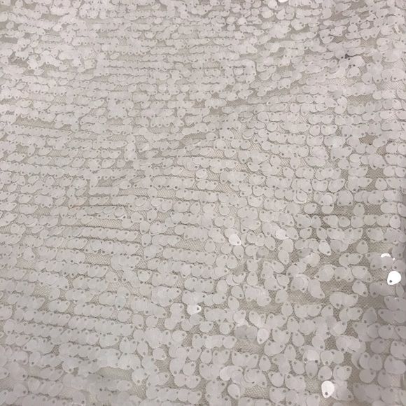 BNWT Kitchen Dining Table Runner White Sequin White Beaded Fringe - Picture 5 of 15